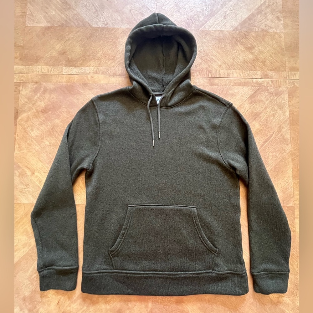 Marled Dark Green Hoodie - Old Navy - Kangaroo Pocket - Medium